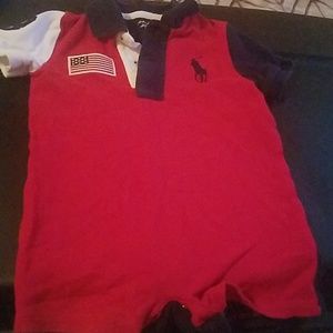 All in one Ralph Lauren Polo kids short set